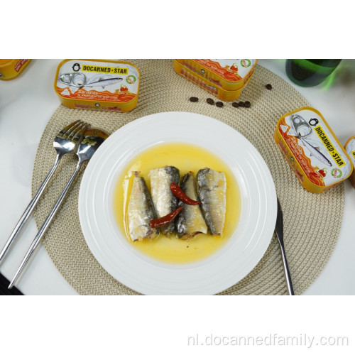 Sardines uit blik in plantaardige olie met chili 125g